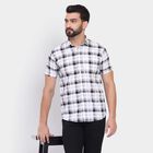 Men's 100% Cotton Casual Shirt, White, small