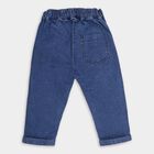 Infants' Stonewashed Blue Regular Fit Floral Embroidered Jeans, Mid Blue, small image number null