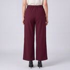 Women's Wine Regular Fit Solid Trousers, वाइन, small
