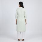 Women's Light Green Cotton Kurta, हल्का हरा, small