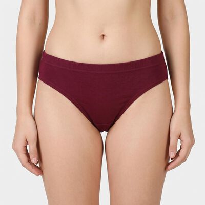 Women's Purple Regular Fit Solid Panty