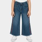 Girls Mid Blue Regular Fit Casual Jeans, Mid Blue, small