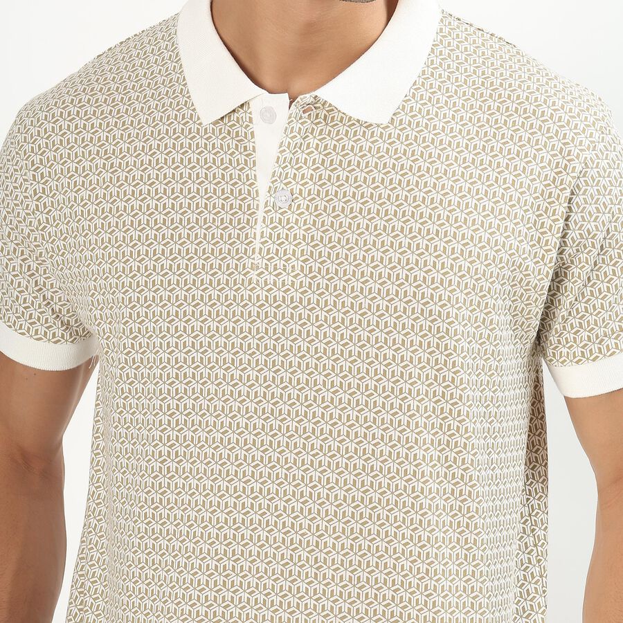 Men's Collared Half Sleeves T-Shirt , गहरा पीला, large image number null
