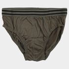 Boys' Olive Green Regular Fit Solid Briefs, ओलिव, small