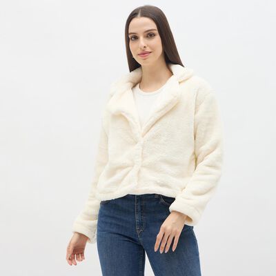 Women's Rich Eggshell White Single-Breasted Blazer