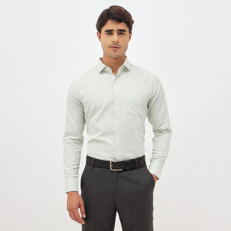 Men's Light Sage Green Classic Formal Shirt, Light Green, large image number null