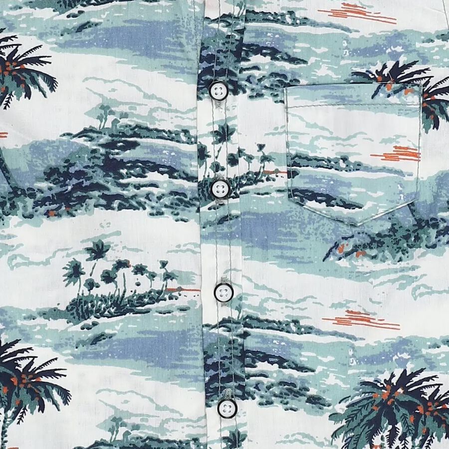 Infants White Cotton Half Sleeve Classic Casual Shirt, सफ़ेद, large