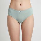 Women's Green Cotton Regular Fit Panty, Light Green, small