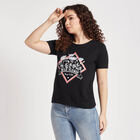 Round Neck T-Shirt, Black, small image number null
