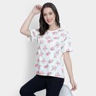 Ladies' Round Neck T-Shirt , ऑफ व्हाइट, small image number null