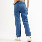 Women's Slim Fit High Waist Jeans, मध्यम नीला, small