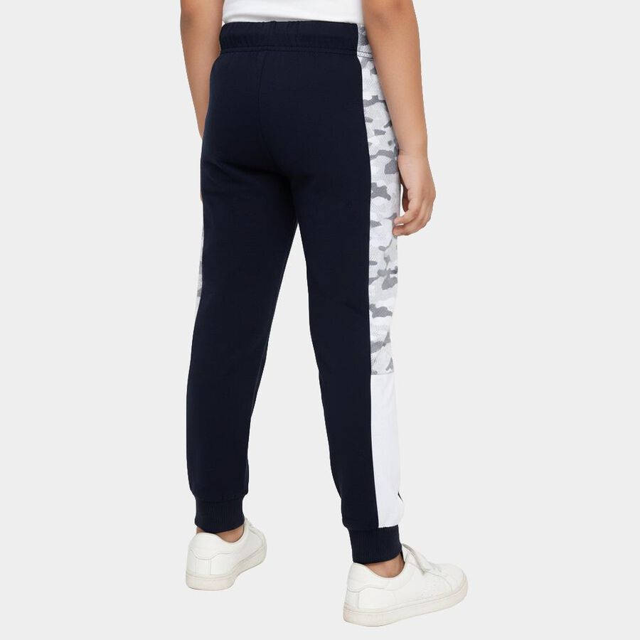 Boys' Navy Blue Camouflage Panel Cotton Blend Pyjama, Navy Blue, large image number null