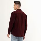 Men's Rich Burgundy Cotton Classic Casual Shirt, Wine, small image number null