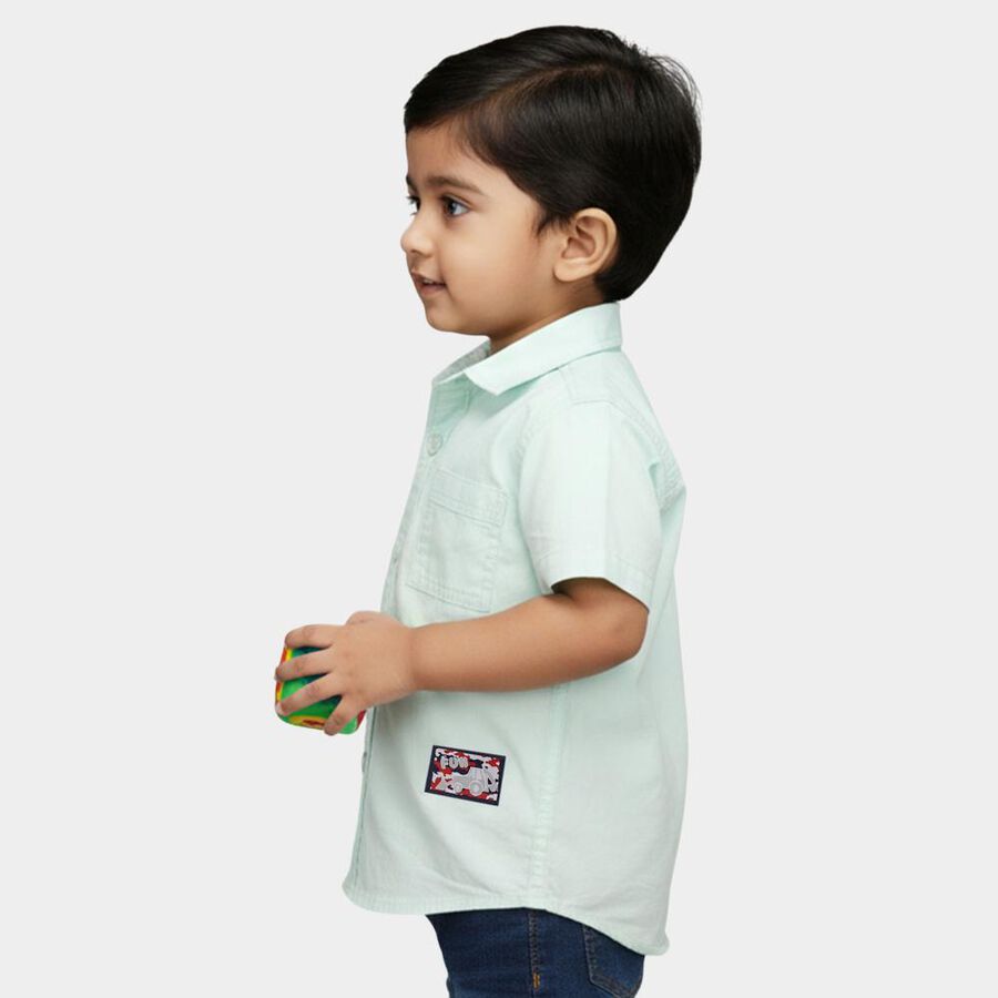 Infants' 100% Cotton Shirt, Aqua, large image number null