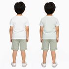 Infants' Light Green Cotton Round Neck Checkered Baba Suit, Light Green, small