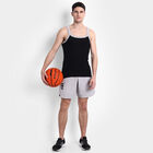 Cotton Solid Sleeveless Gym T-Shirt, Black, small image number null