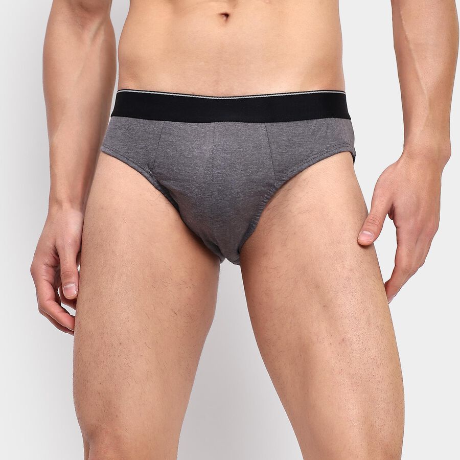 Men's Briefs , Charcoal, large