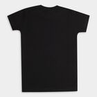 Boys' Half Sleeves T-Shirt , काला, small image number null
