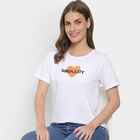 Embellished Round Neck T-Shirt, White, small image number null