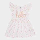 Girls Cotton Frock, Off White, small image number null