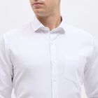 Men's White Cotton Slim Fit Formal Shirt, सफ़ेद, small image number null
