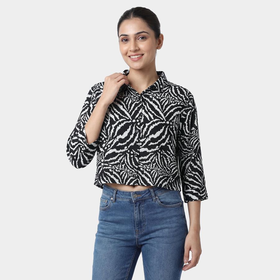Women's Black Classic Shirt, Black, large