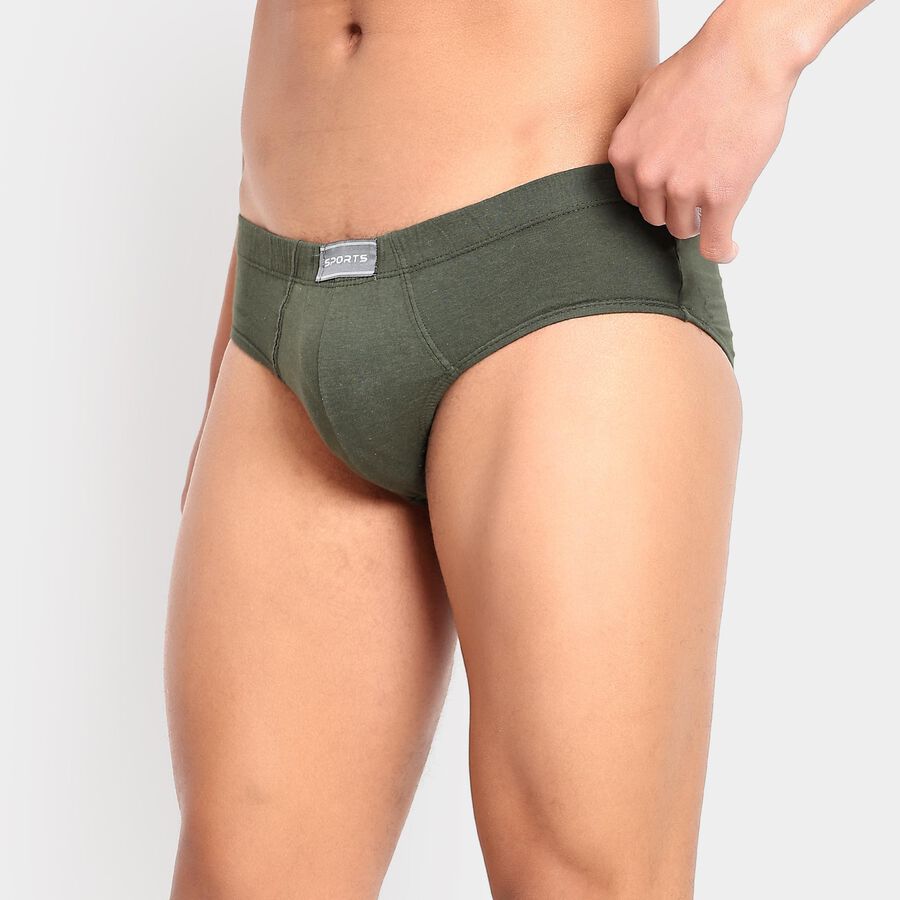 Men's 100% Cotton Briefs , Olive, large image number null