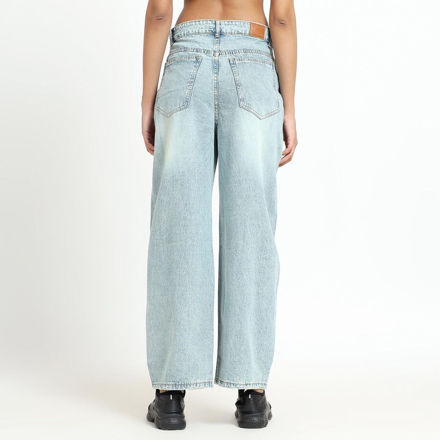 Women's Light Blue Wide Leg High Rise Jeans, Light Blue, large image number null