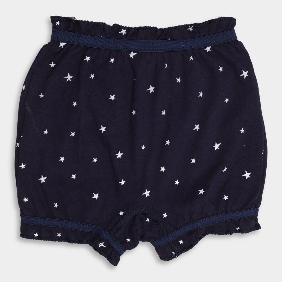 Girl's Cotton All Over Printed Regular Navy Blue Bloomer, Navy Blue, large image number null