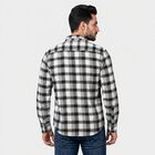 Men's Black Cotton Casual Shirt, काला, small