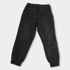 Kids Charcoal Black Slim Fit Cross Pocket Jeans, Black, small image number null