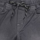 Boys Charcoal Grey Regular Fit Elastic Waist Jeans, Light Grey, small image number null