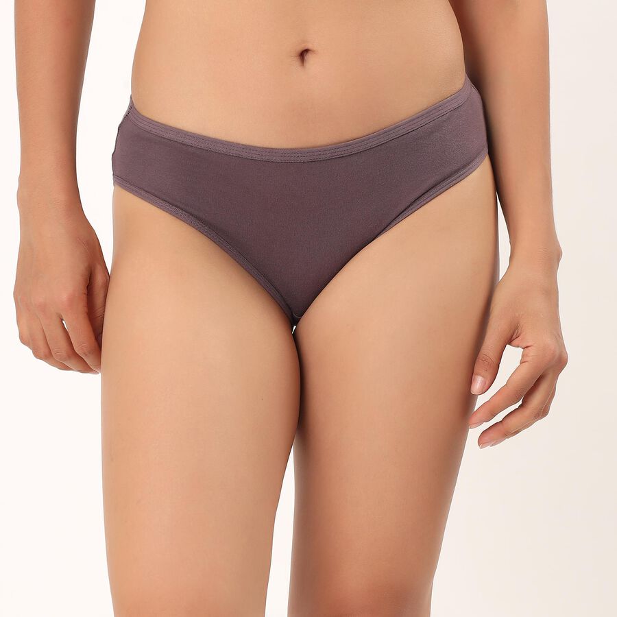 Women's Purple Regular Fit Cotton Panty, Purple, large