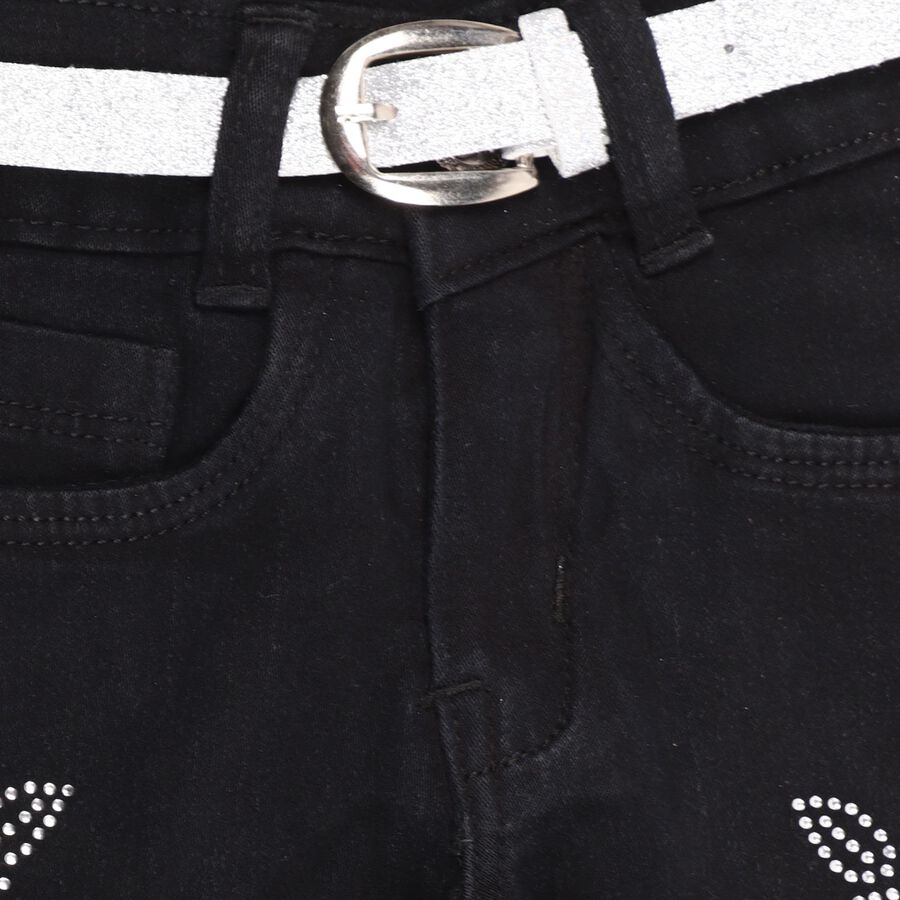 Girls' Jeans, Black, large image number null