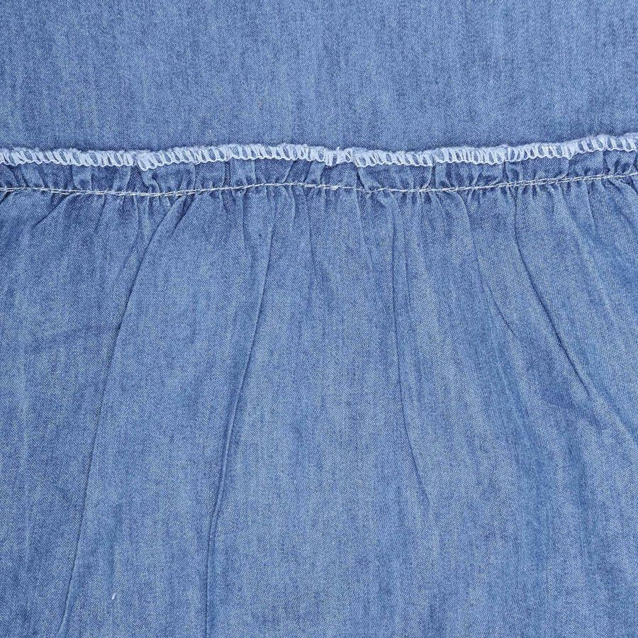 Infants Solid Frock, Mid Blue, large image number null