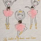 Girls' T-Shirt, Melange Light Grey, small