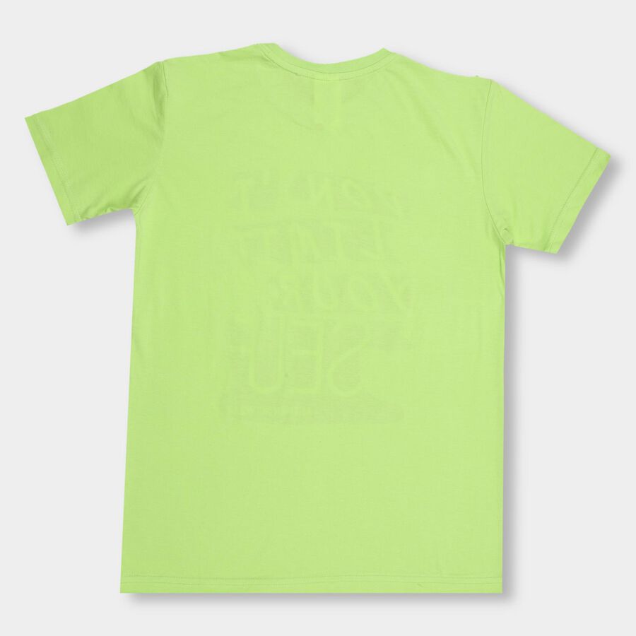 Boys' Half Sleeves T-Shirt, गहरा हरा, large image number null