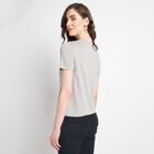 Embellished Round Neck T-Shirt, Dark Grey, small image number null