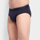 Men's 100% Cotton Briefs, Navy Blue, small