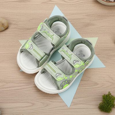 Boys' Green Velcro Strappy Sandals