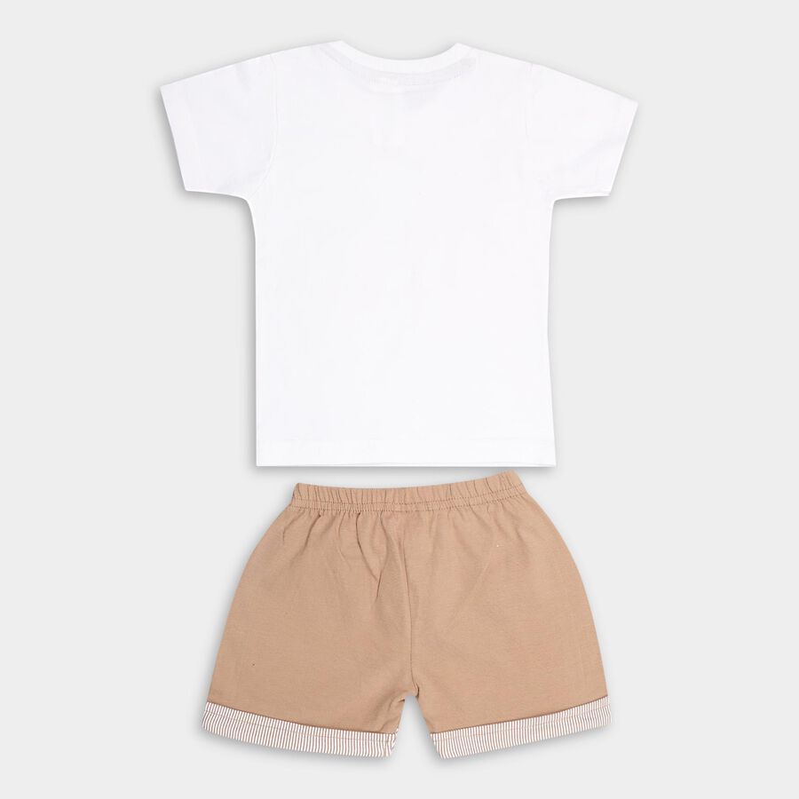 Infant Boys' 100% Cotton Baba Suit , Brown, large image number null