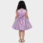 Girls' Lavender Fit and Flare Tiered Ruffle Party Wear Frock, Lilac, small