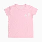 Girls Light Pink Round Neck Casual T-Shirt, हल्का गुलाबी, small image number null
