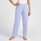Women's Light Blue Relaxed Fit Solid Pyjama, हल्का नीला, small