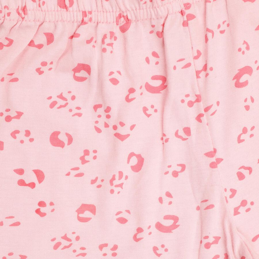 Girls' 100% Cotton Capri Set, काला, large image number null