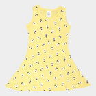 Girls Cotton Frock, Yellow, small image number null