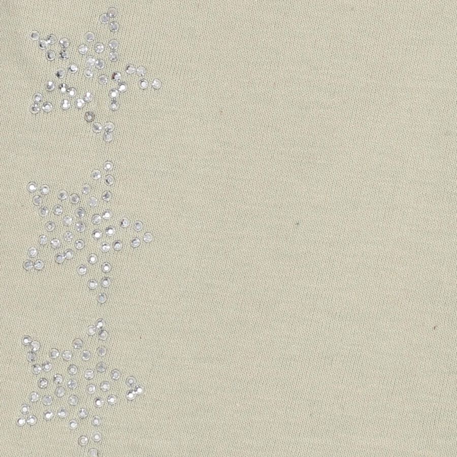 Girls' Light Sage Green Ankle-Length Rhinestone Embellished Legging, गहरा हरा, large image number null