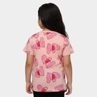 Girls' T-Shirt, गुलाबी, small