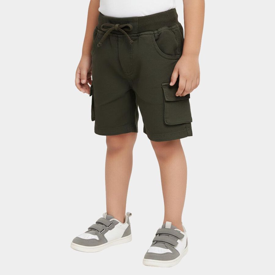 Boys' 100% Cotton Bermuda, गहरा हरा, large image number null