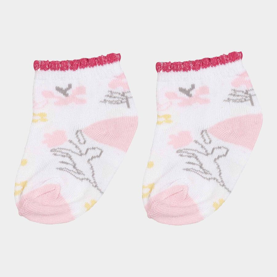 Infants Cotton Solid Socks, Pink, large image number null